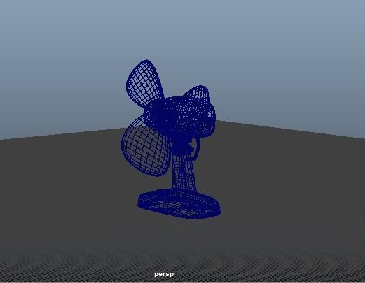 RETRO FAN Low-poly 3D model_17
