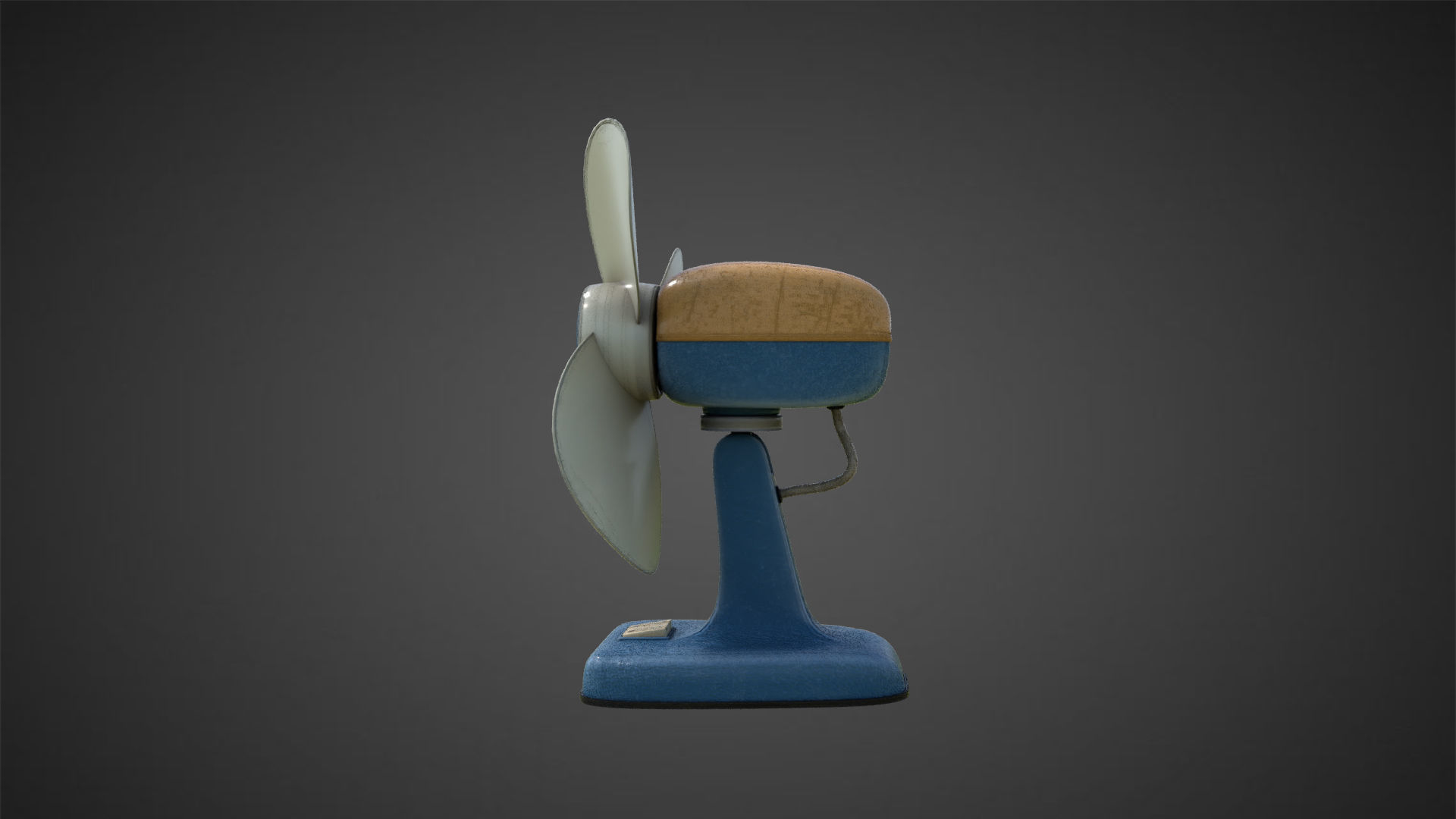 RETRO FAN Low-poly 3D model_4