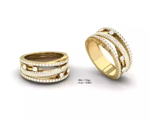 Diamond Ring For Women 3d Print Model