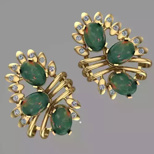 Diamond Earring Jewellery for Women 3D print model