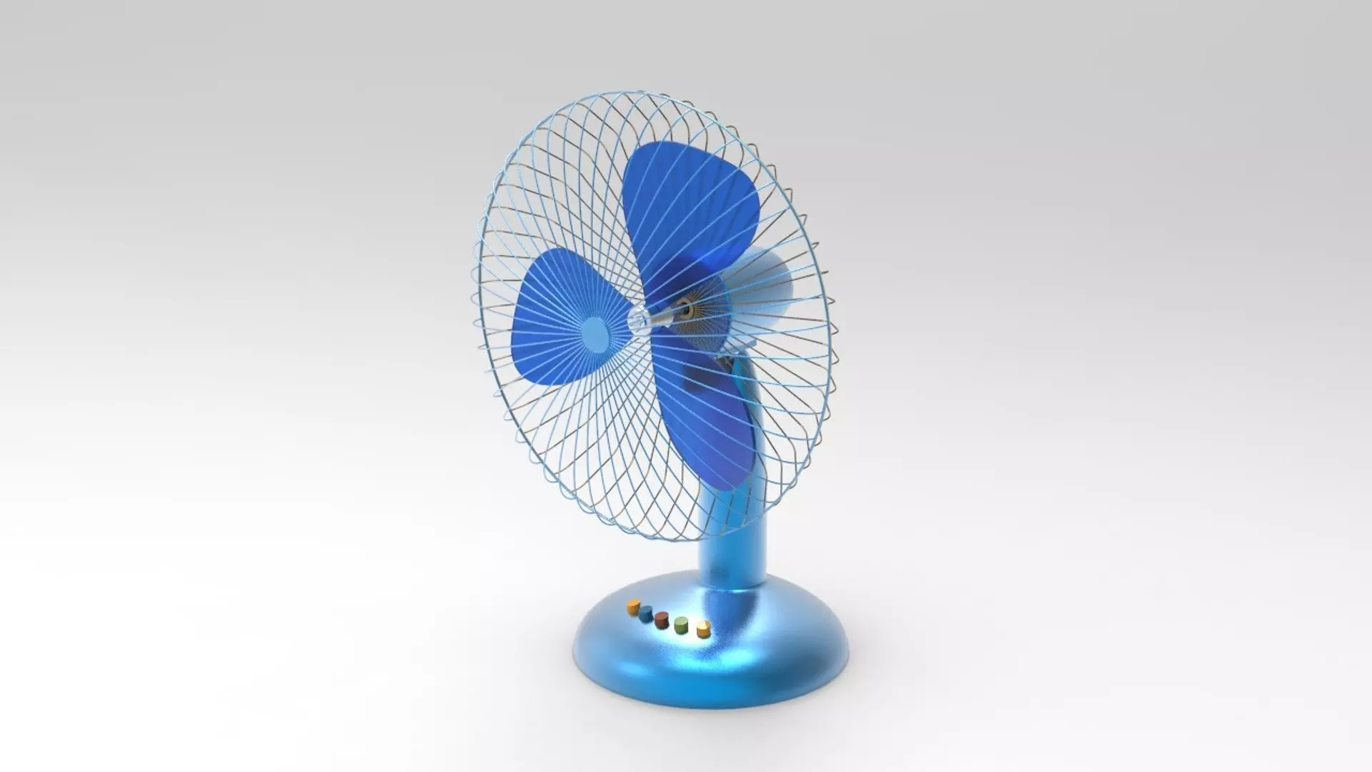 Table Fan 3D model_0