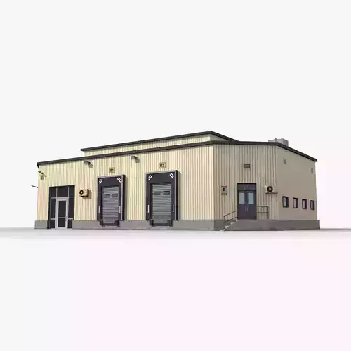 Factory x24 Low-poly 3D model
