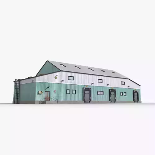 Factory x26 Low-poly 3D model