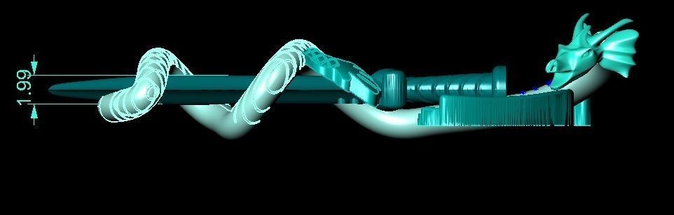 Dragon Warrior pendant necklace 3D print model_14