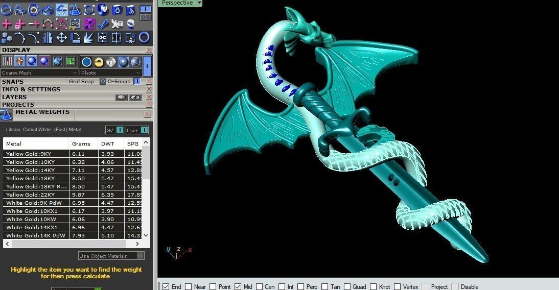 Dragon Warrior pendant necklace 3D print model_8