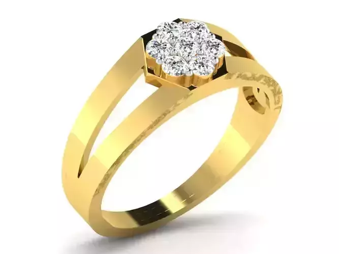 Diamond Ring For Women 3d Print Model