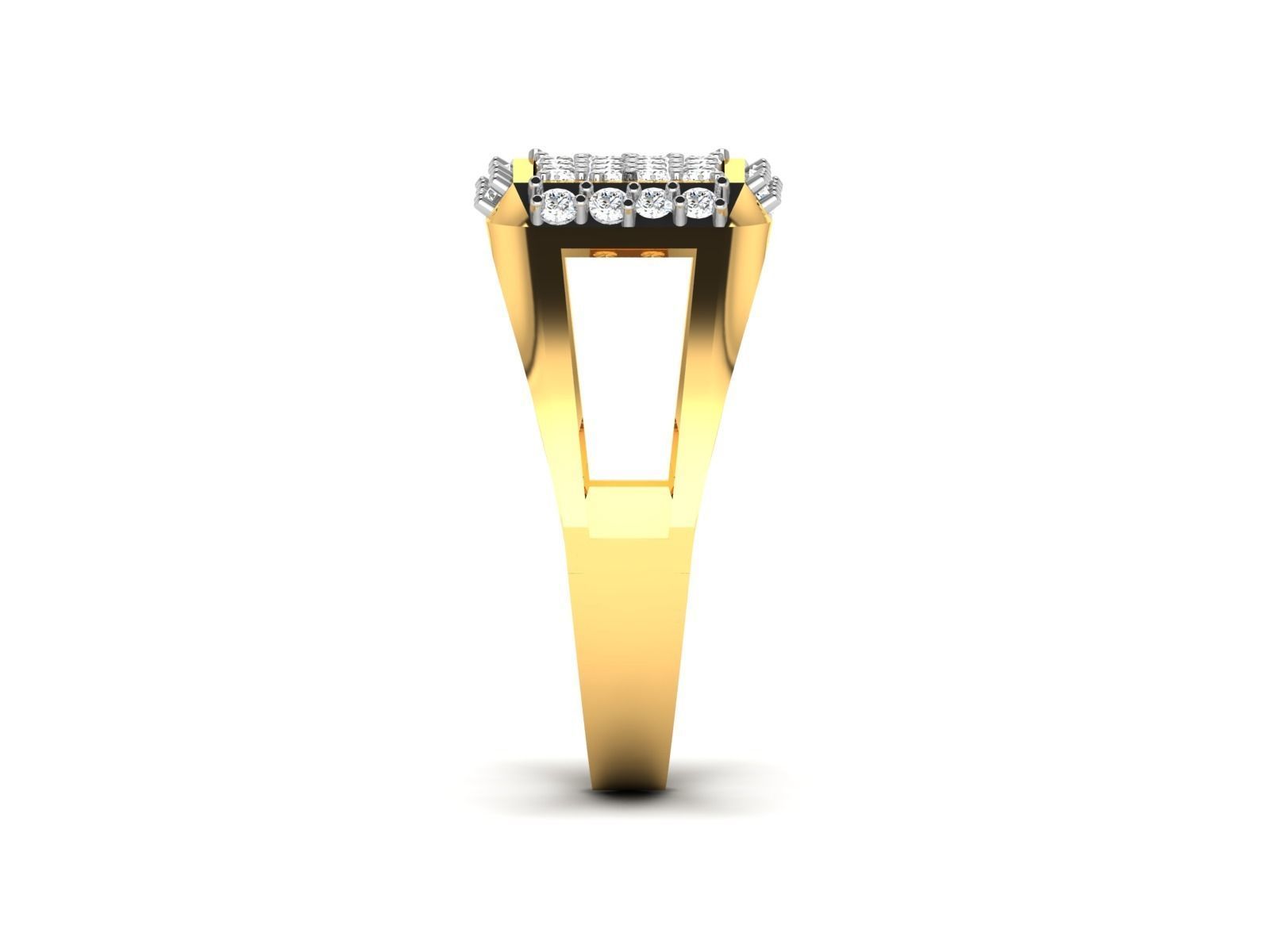 Diamond Ring For Men 3d Print Model 3D print model_7