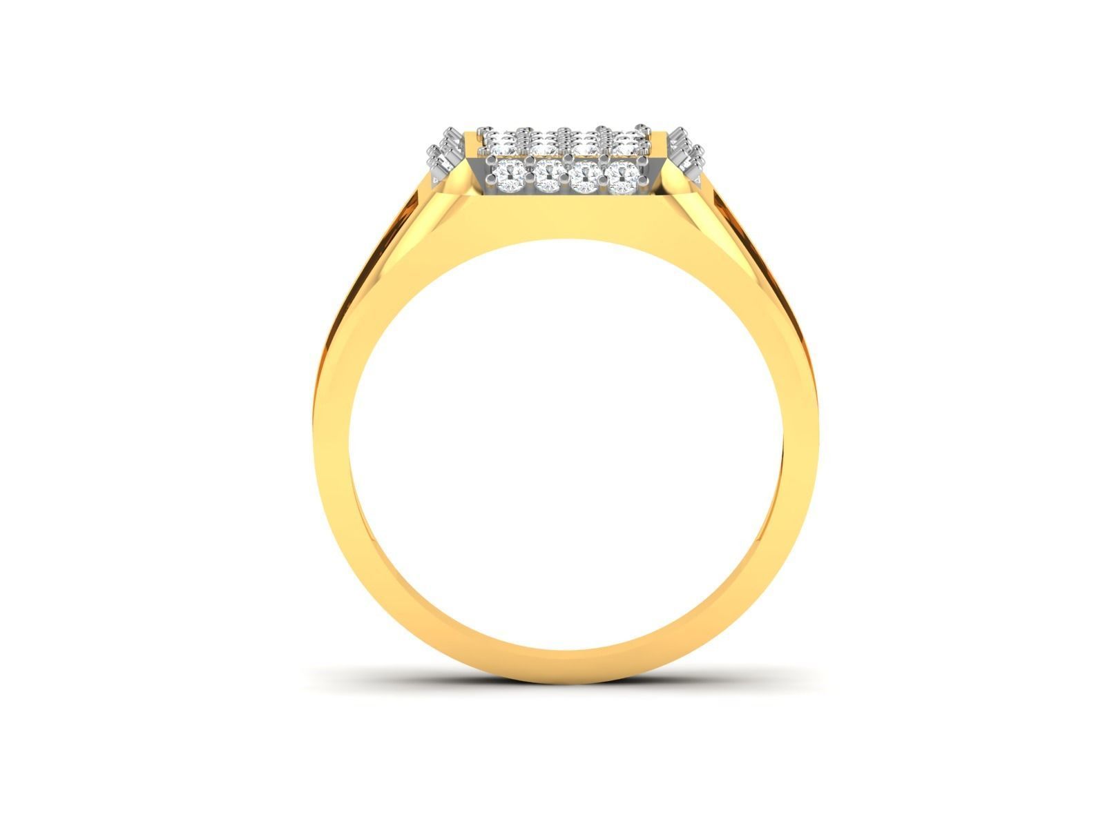 Diamond Ring For Men 3d Print Model 3D print model_6