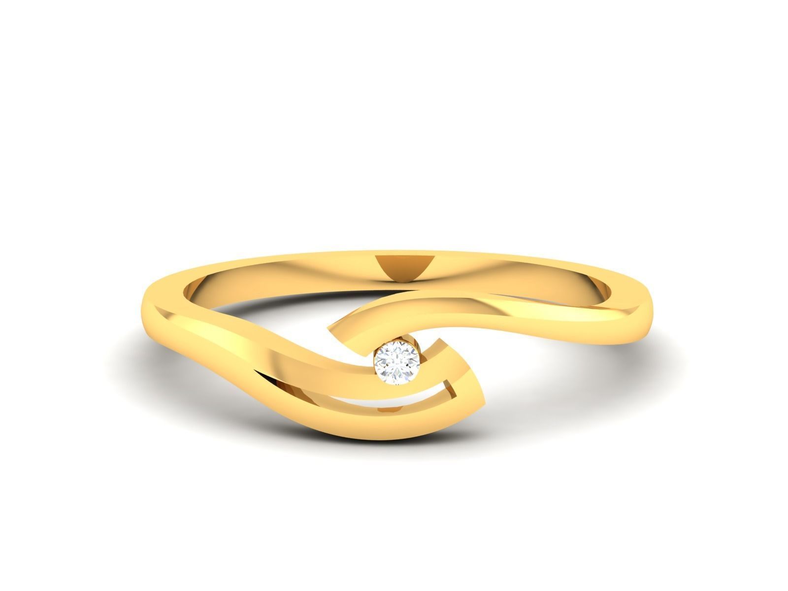 Diamond Ring For Women 3d Print Model 3D print model_9