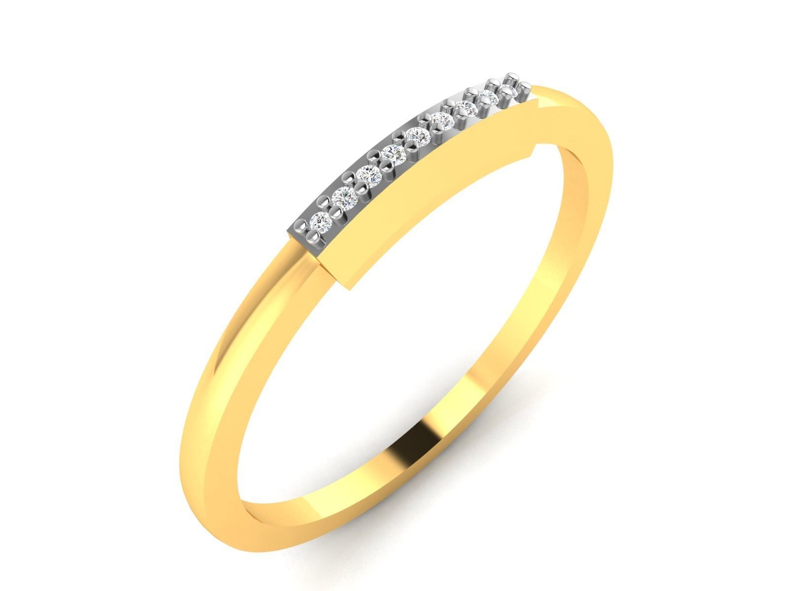 Diamond Ring For Women 3d Print Model 3D print model_8