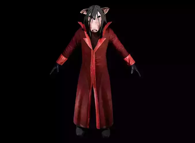 Saw Pighead Robed Model Low-poly 3D model