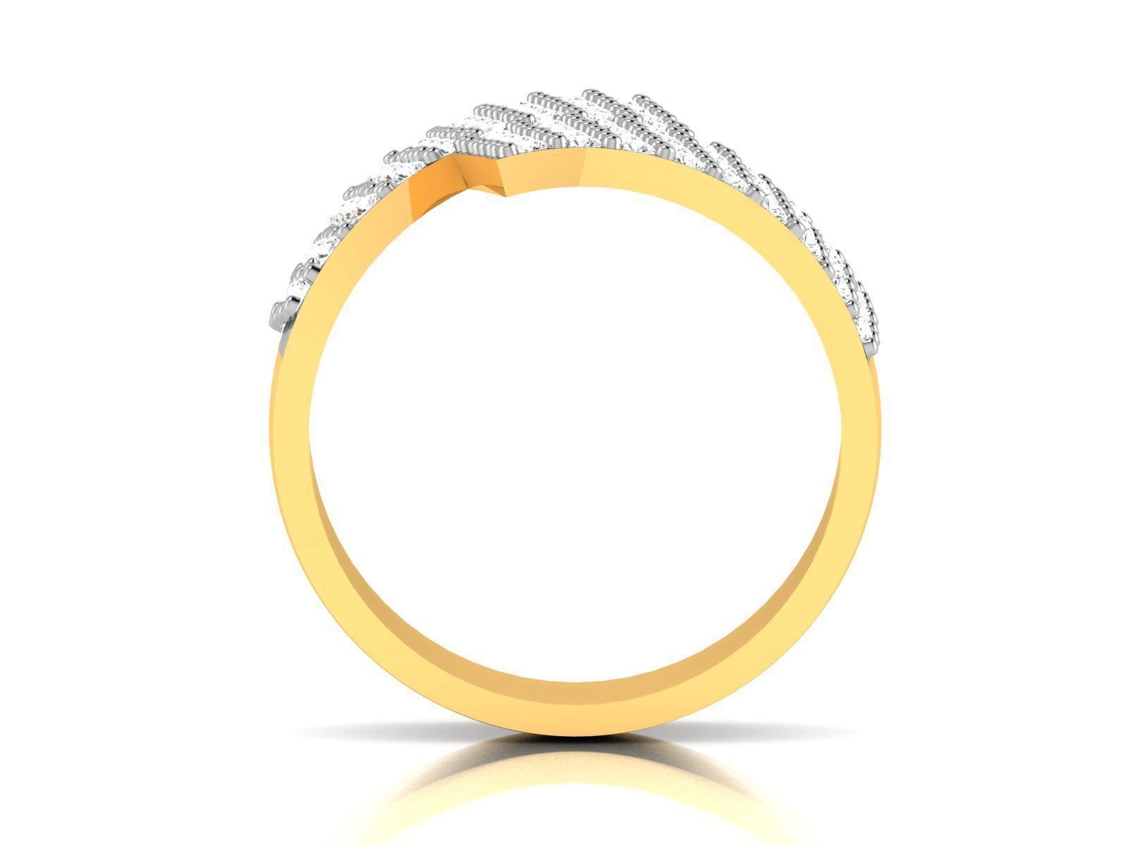 Diamond Ring For Women 3d Print Model 3D print model_5