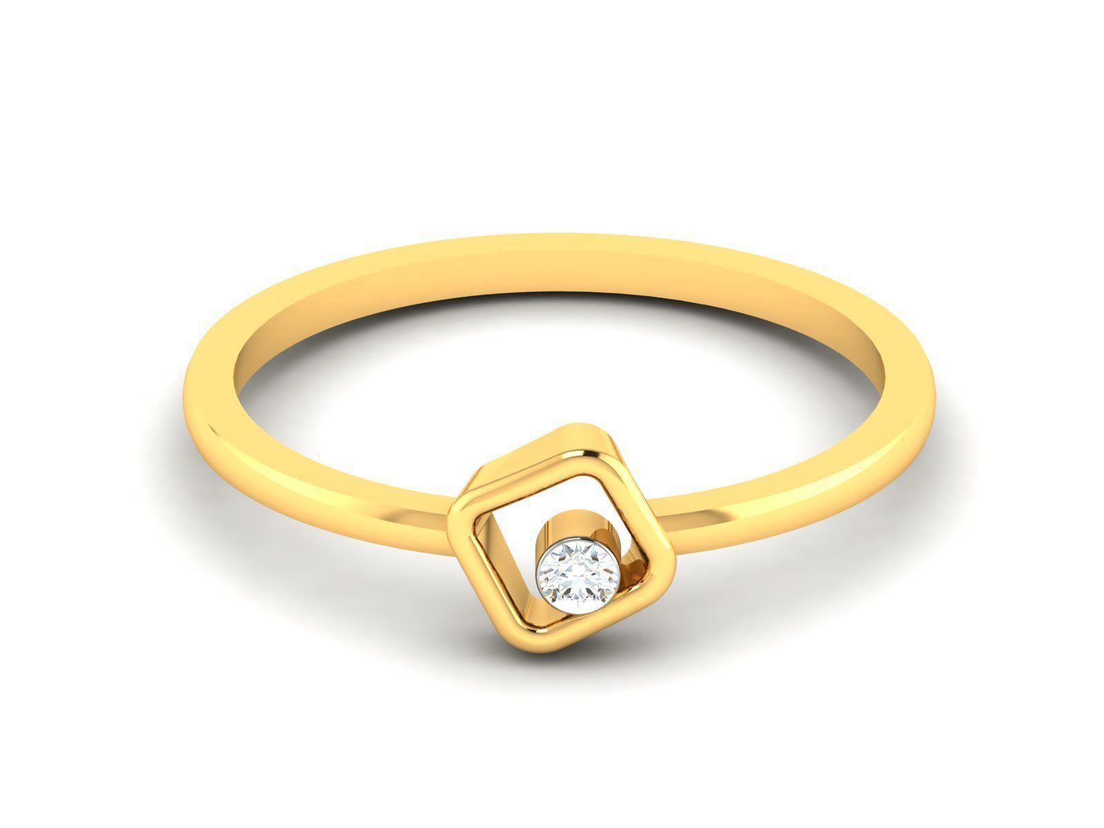 Diamond Ring For Women 3d Print Model 3D print model_1