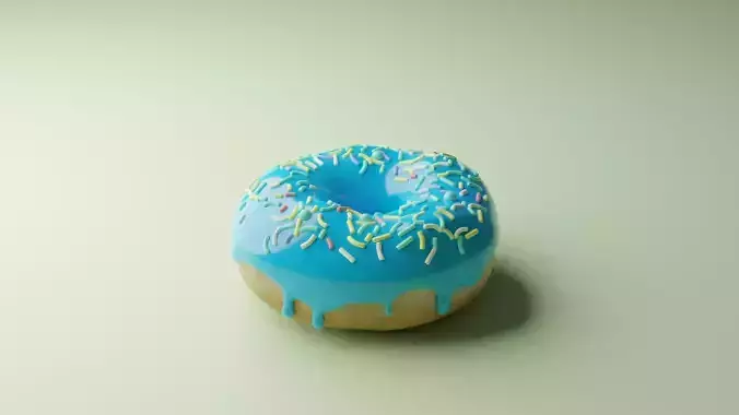 Donut Low-poly 3D model