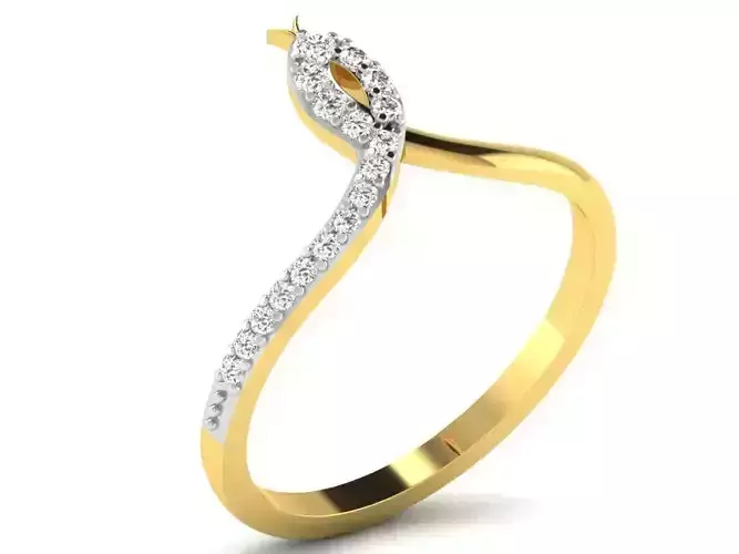 Diamond Ring For Women 3d Print Model
