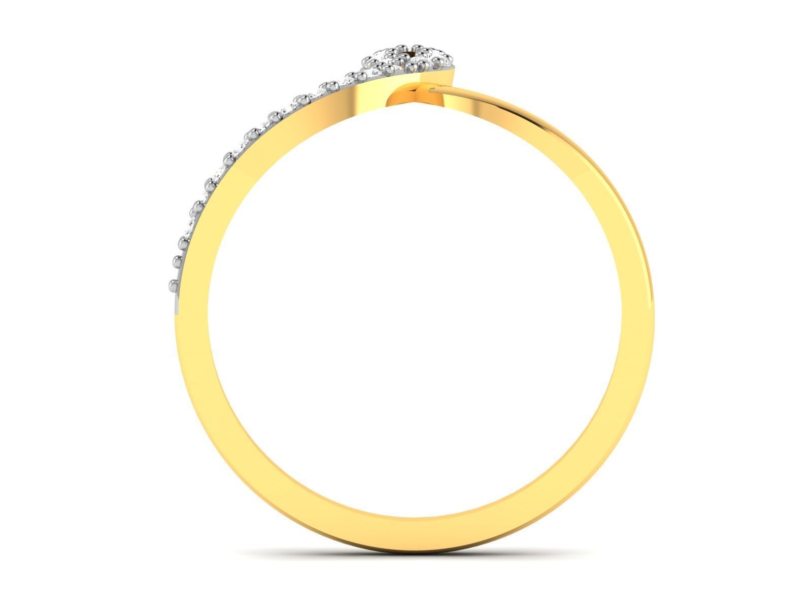 Diamond Ring For Women 3d Print Model 3D print model_6