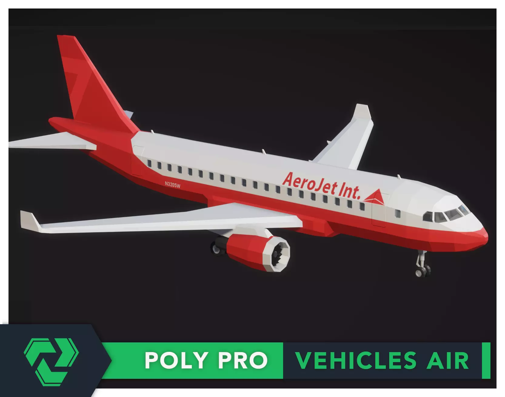 Poly Pro Vehicles Air Low-poly 3D model_0