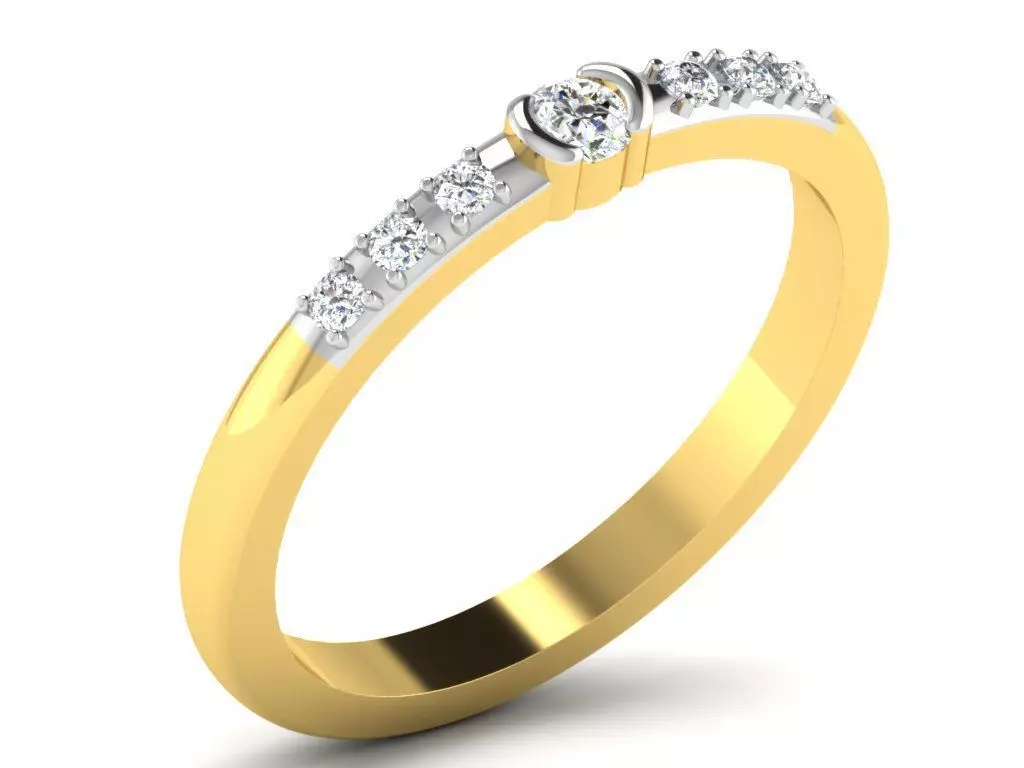 Diamond Ring For Women 3d Print Model 3D print model_0