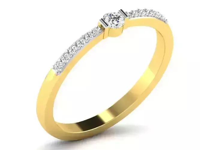Diamond Ring For Women 3d Print Model