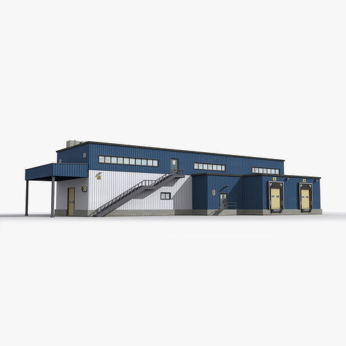 Factory x32 Low-poly 3D model