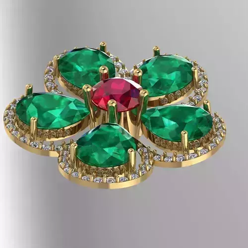 Diamond Earring Jewellery for Women 3D print model