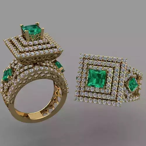 Diamond Solitaire Ring Jewellery for Women 3D print model