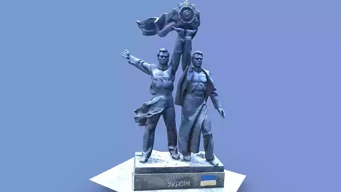 3D model - Monument of the working people Ukraine usdz gltf obj