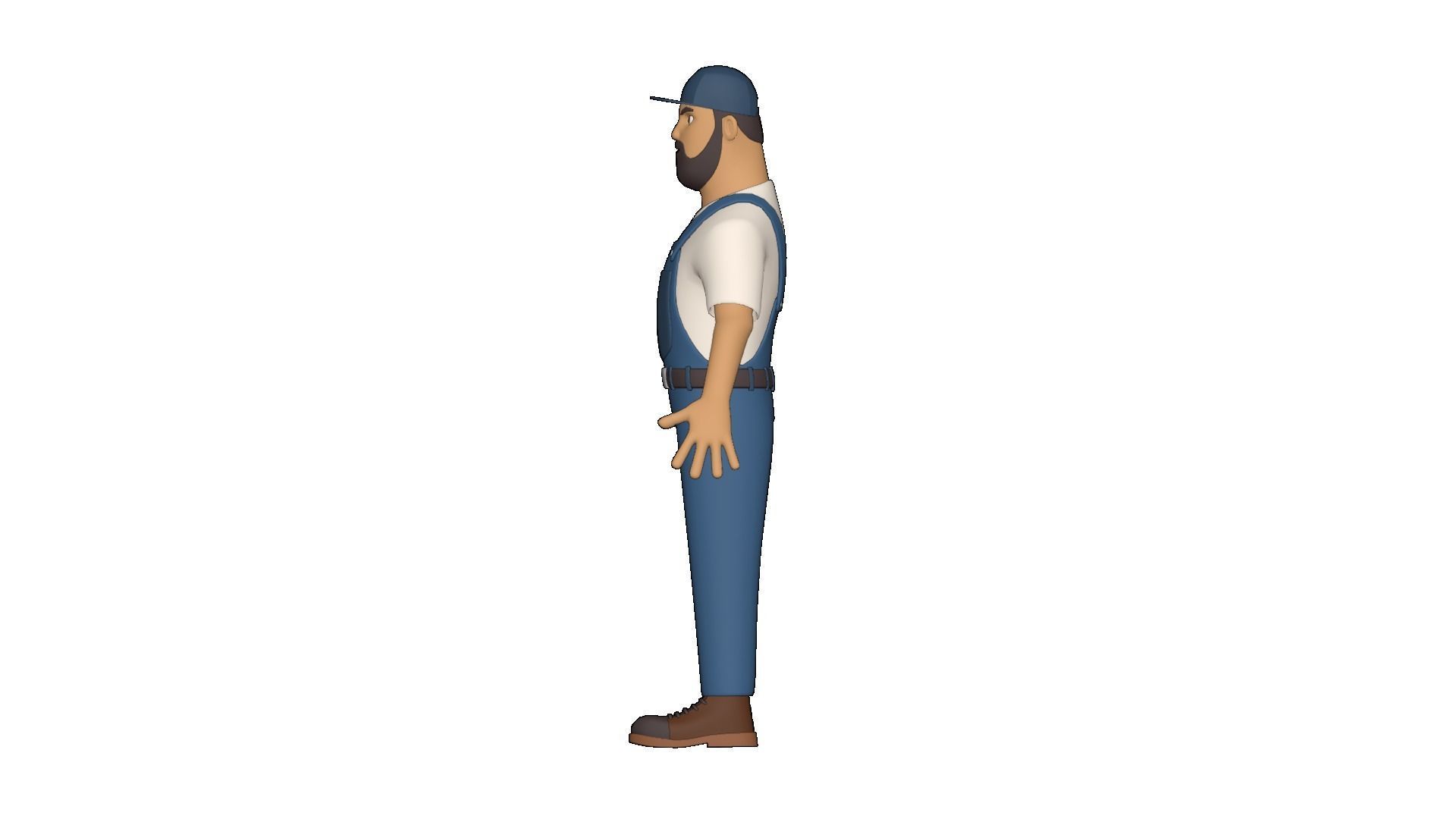 Repair Man Cartoon Character Illustration 3D model 3D model_5