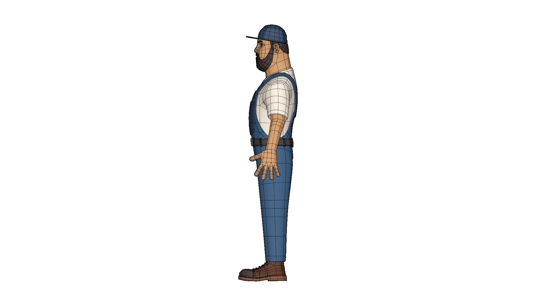 Repair Man Cartoon Character Illustration 3D model 3D model_8