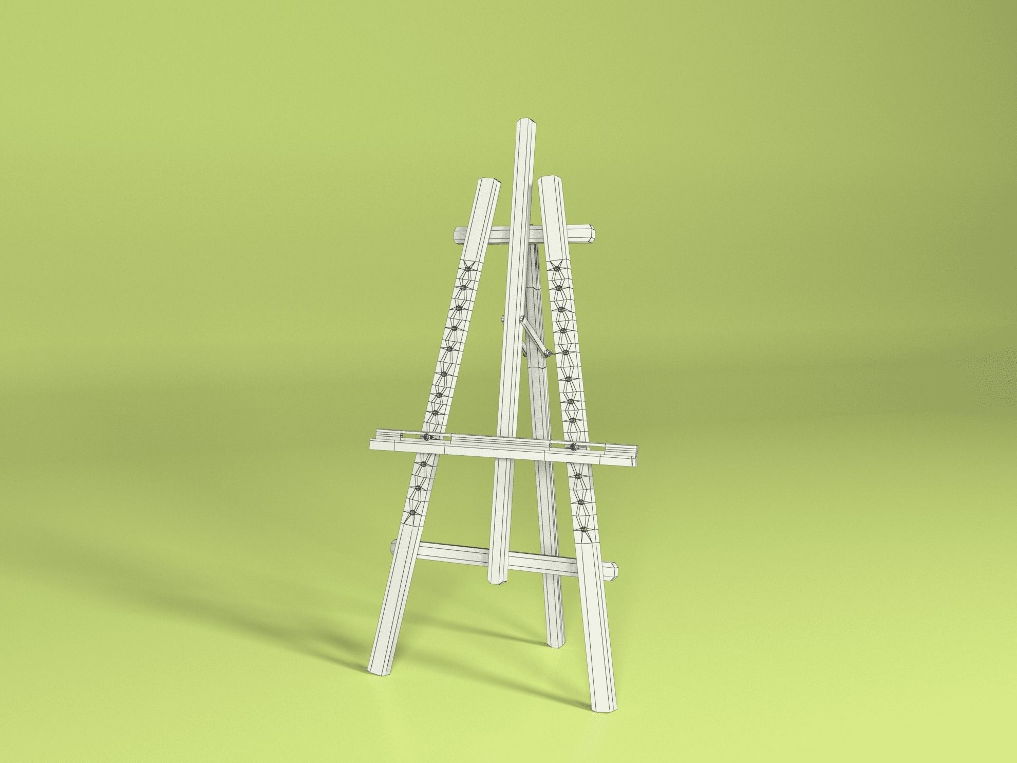 Easel 3D model_5