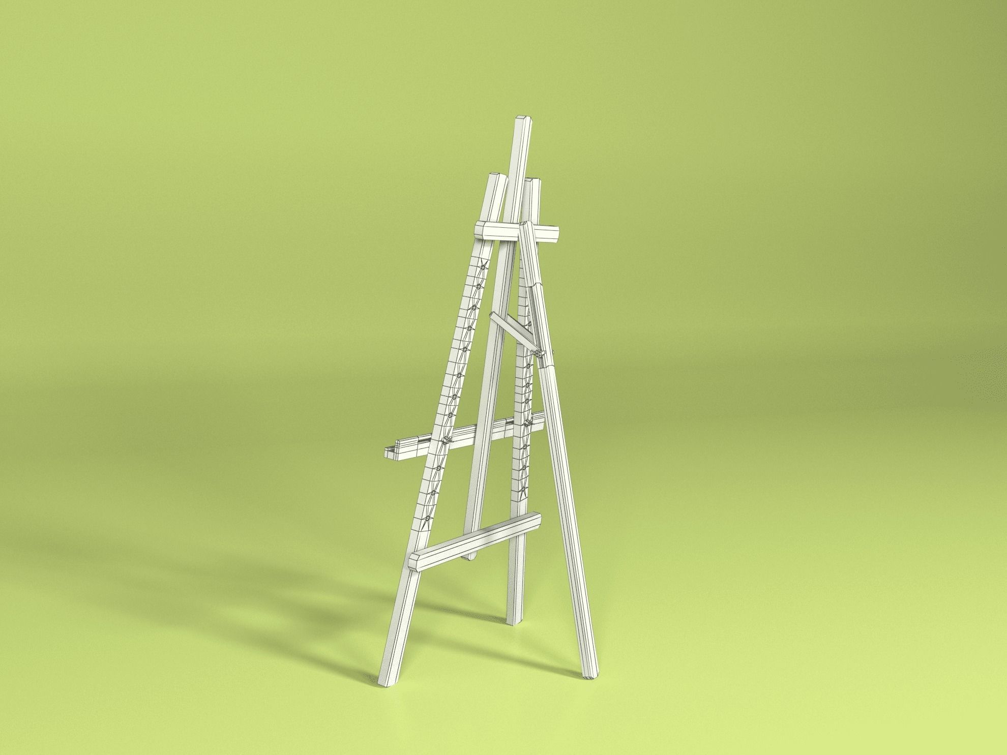Easel 3D model_3
