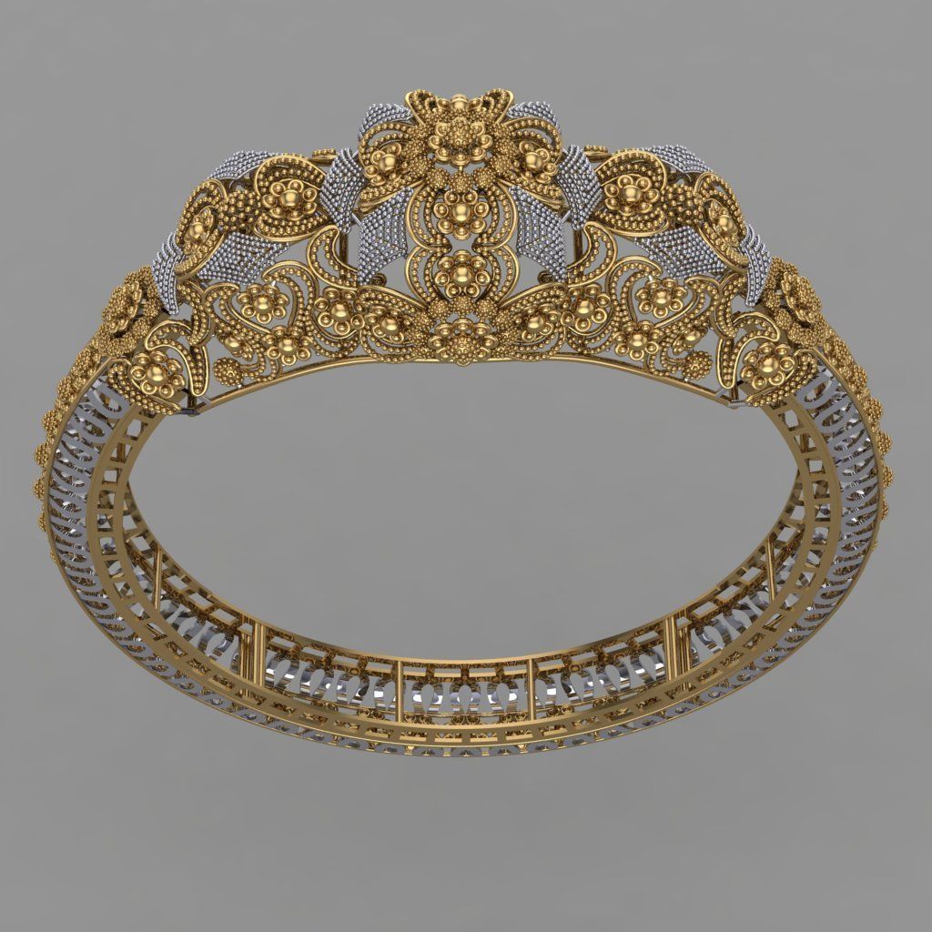 Traditional indian Banle for Women 3D print model 3D print model_1