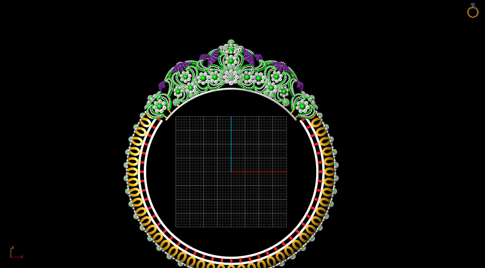 Traditional indian Banle for Women 3D print model 3D print model_5