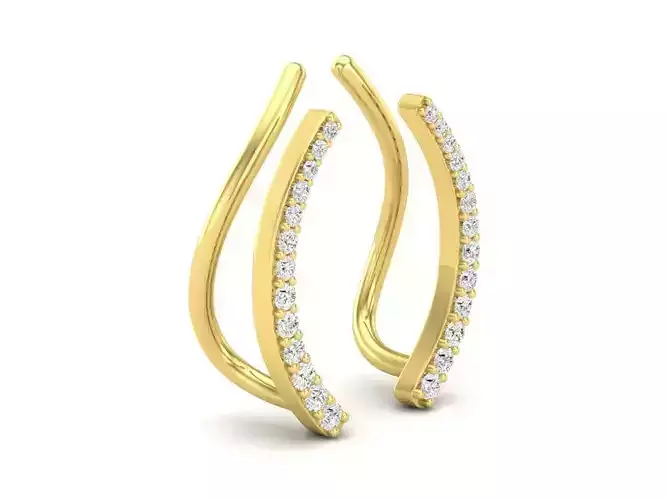 AV 461 Diamond Ladies Crawler Climber Earrings
