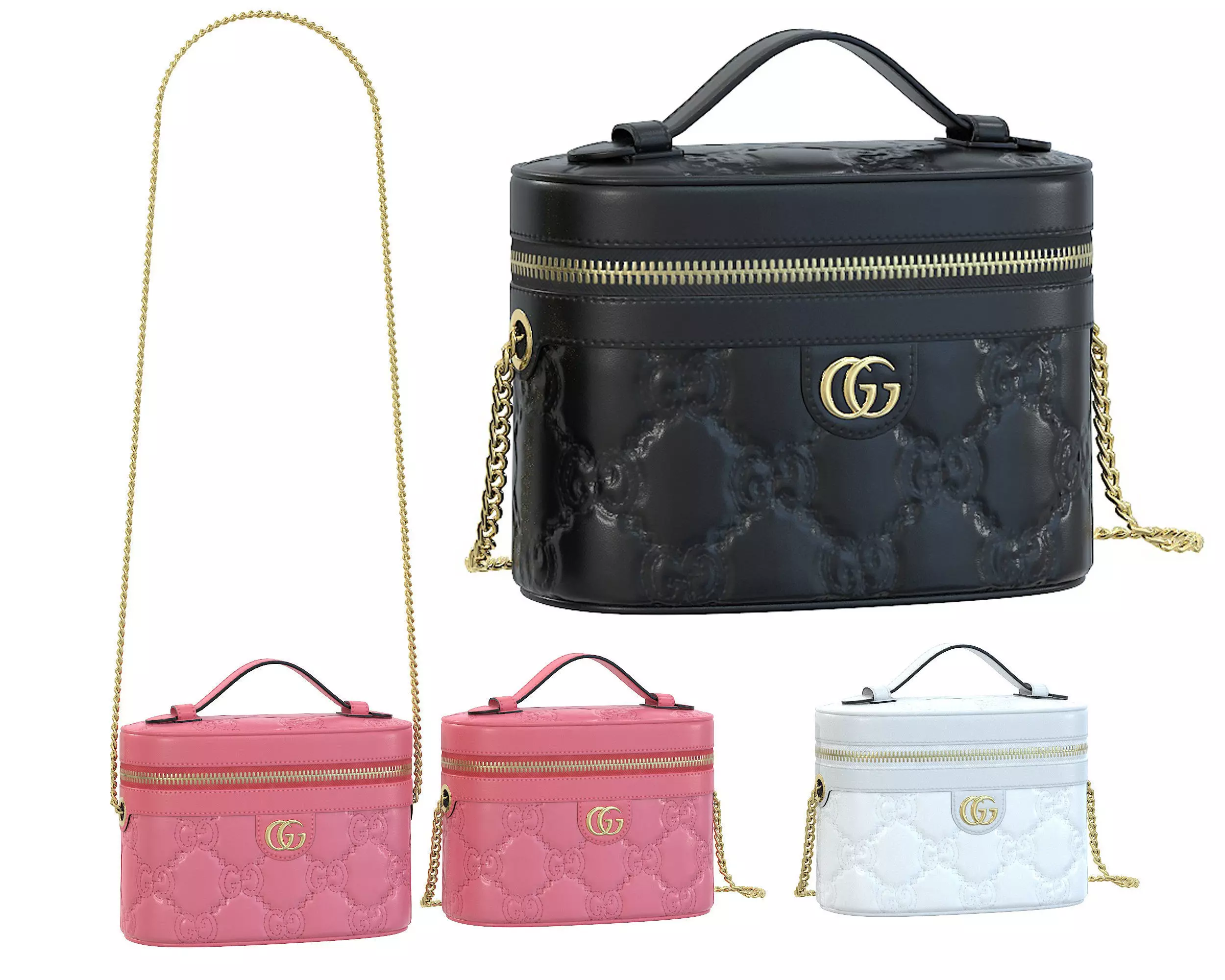 Gucci Ophidia Cosmetic Case Bag Low-poly 3D model_0