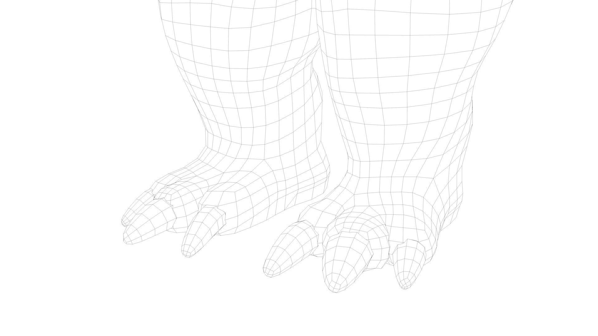 Cartoon Monster Low-poly 3D model_19