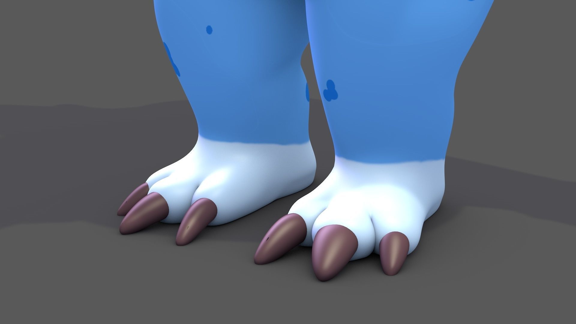 Cartoon Monster Low-poly 3D model_8