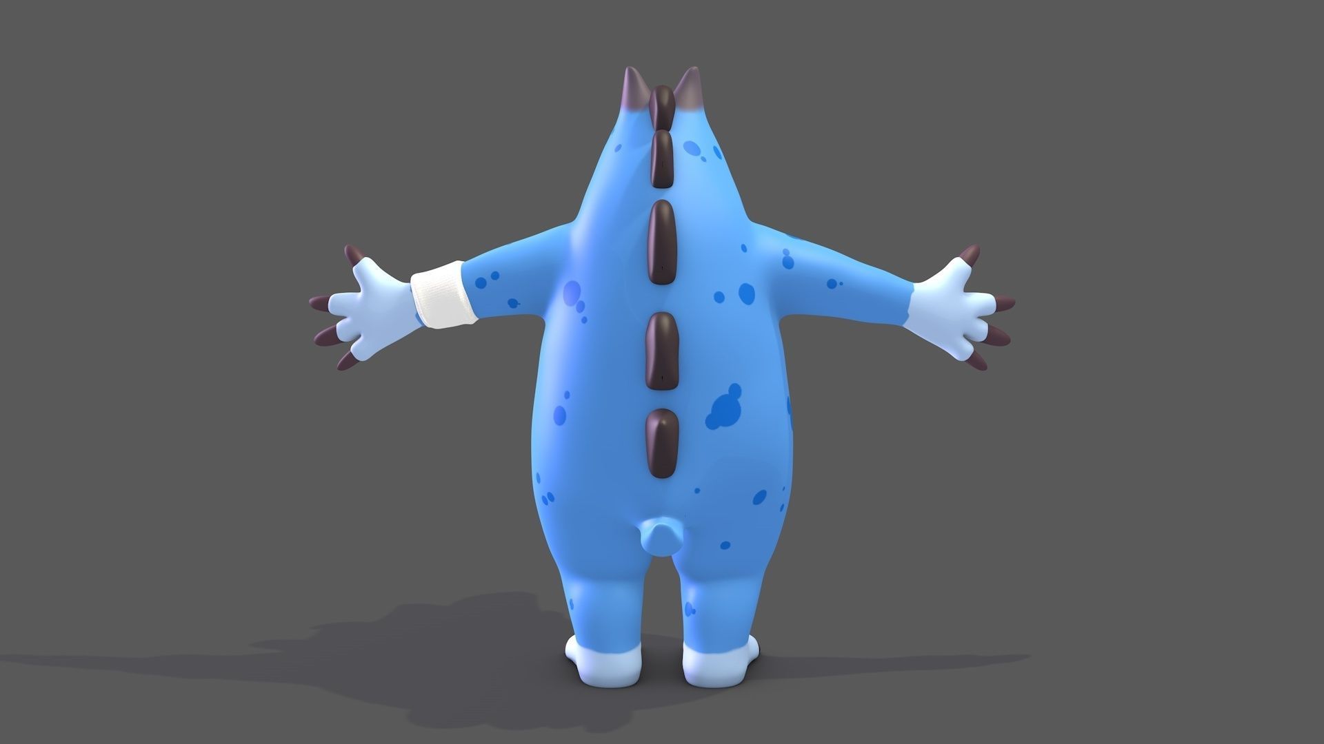 Cartoon Monster Low-poly 3D model_5