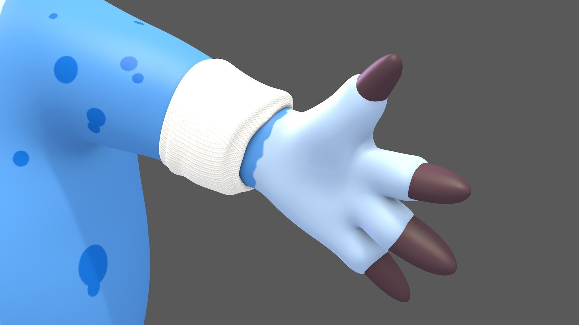 Cartoon Monster Low-poly 3D model_7