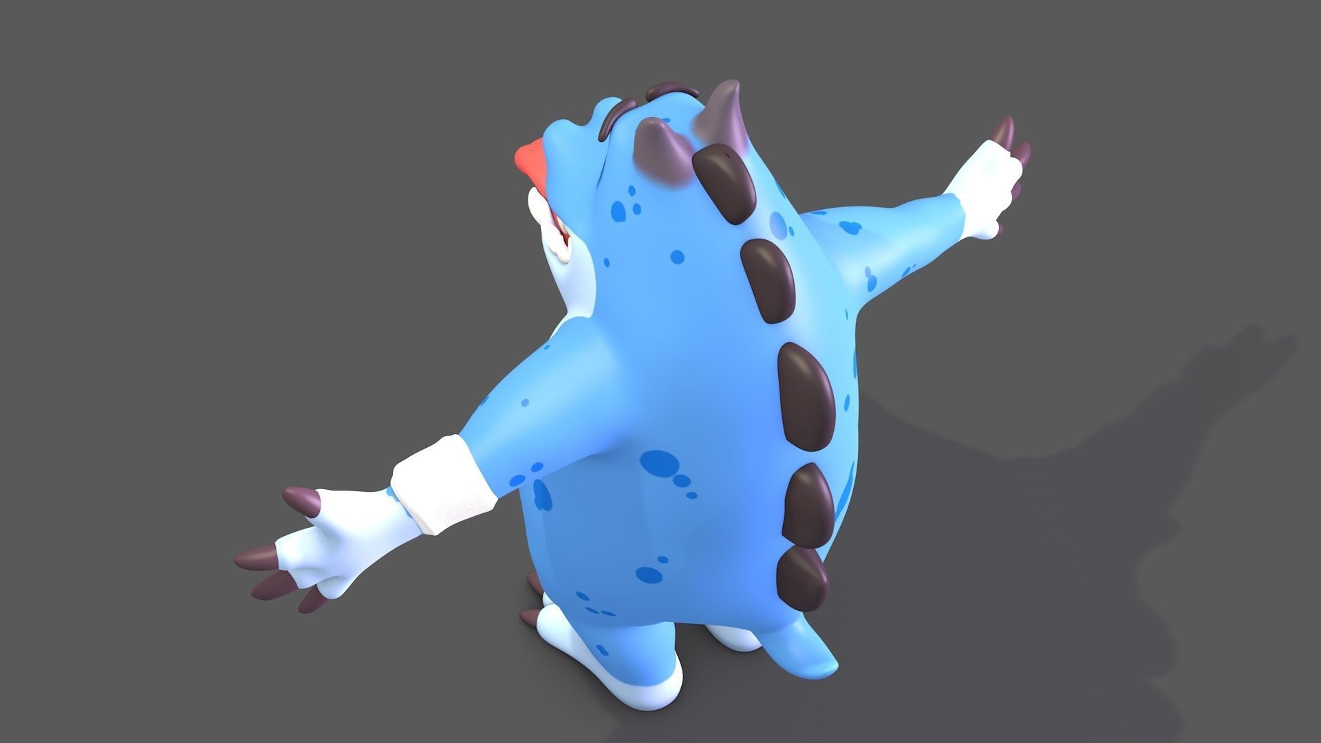 Cartoon Monster Low-poly 3D model_9
