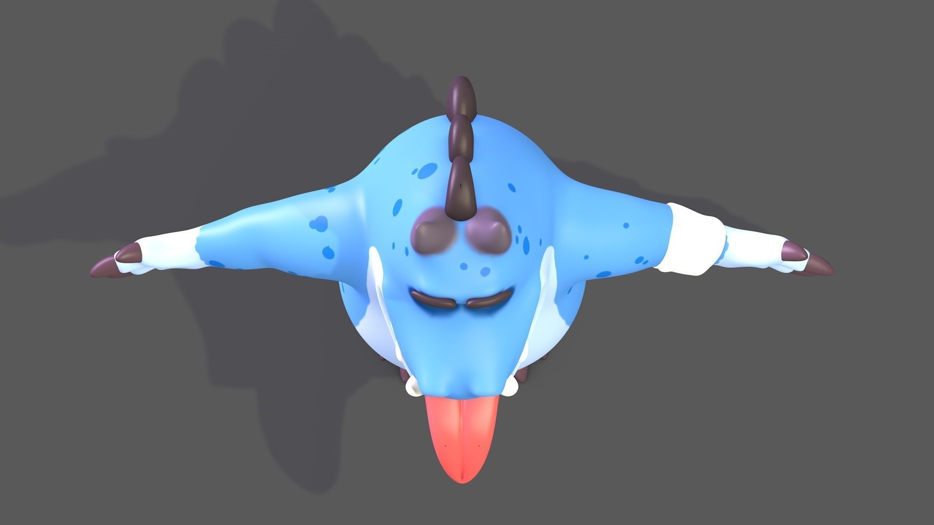 Cartoon Monster Low-poly 3D model_10