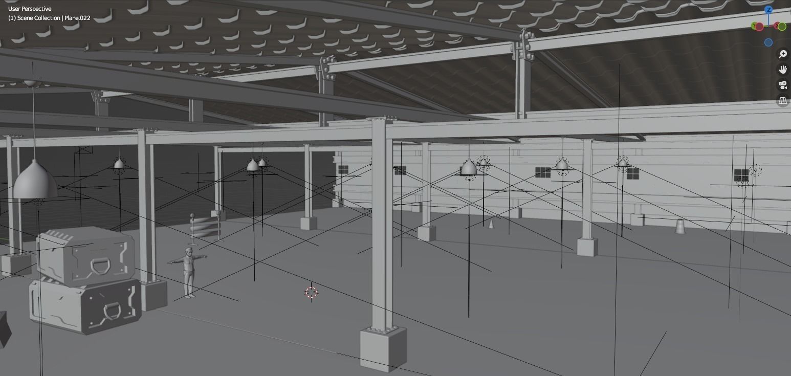 Hangar Free low-poly 3D model_4