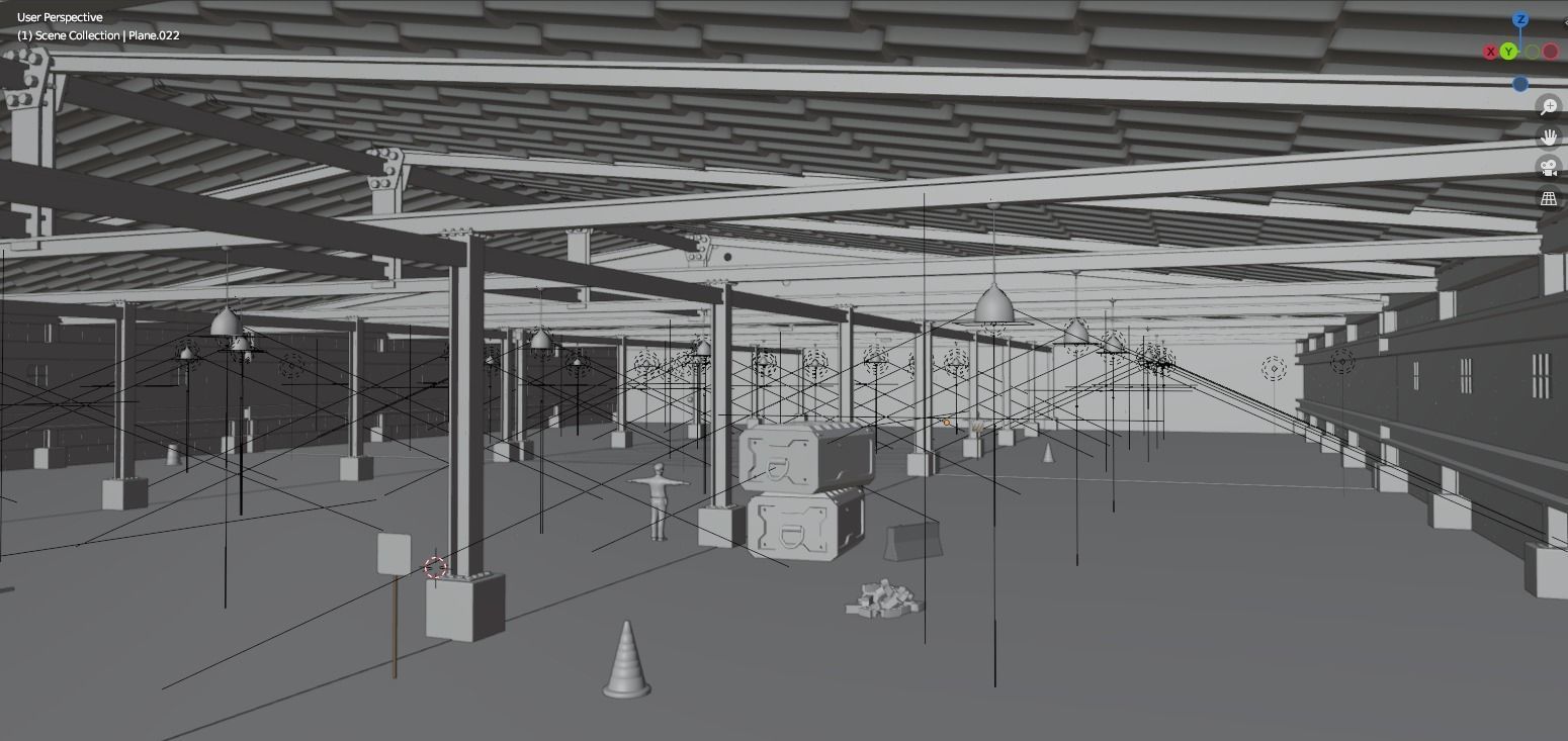 Hangar Free low-poly 3D model_3