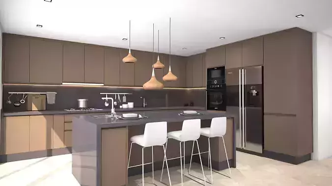 Kitchen Modern Advanced Modeling scene 3D model