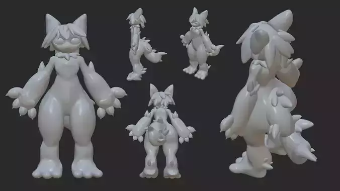 Kemono Furry 3D Full Body Base Model 3D model