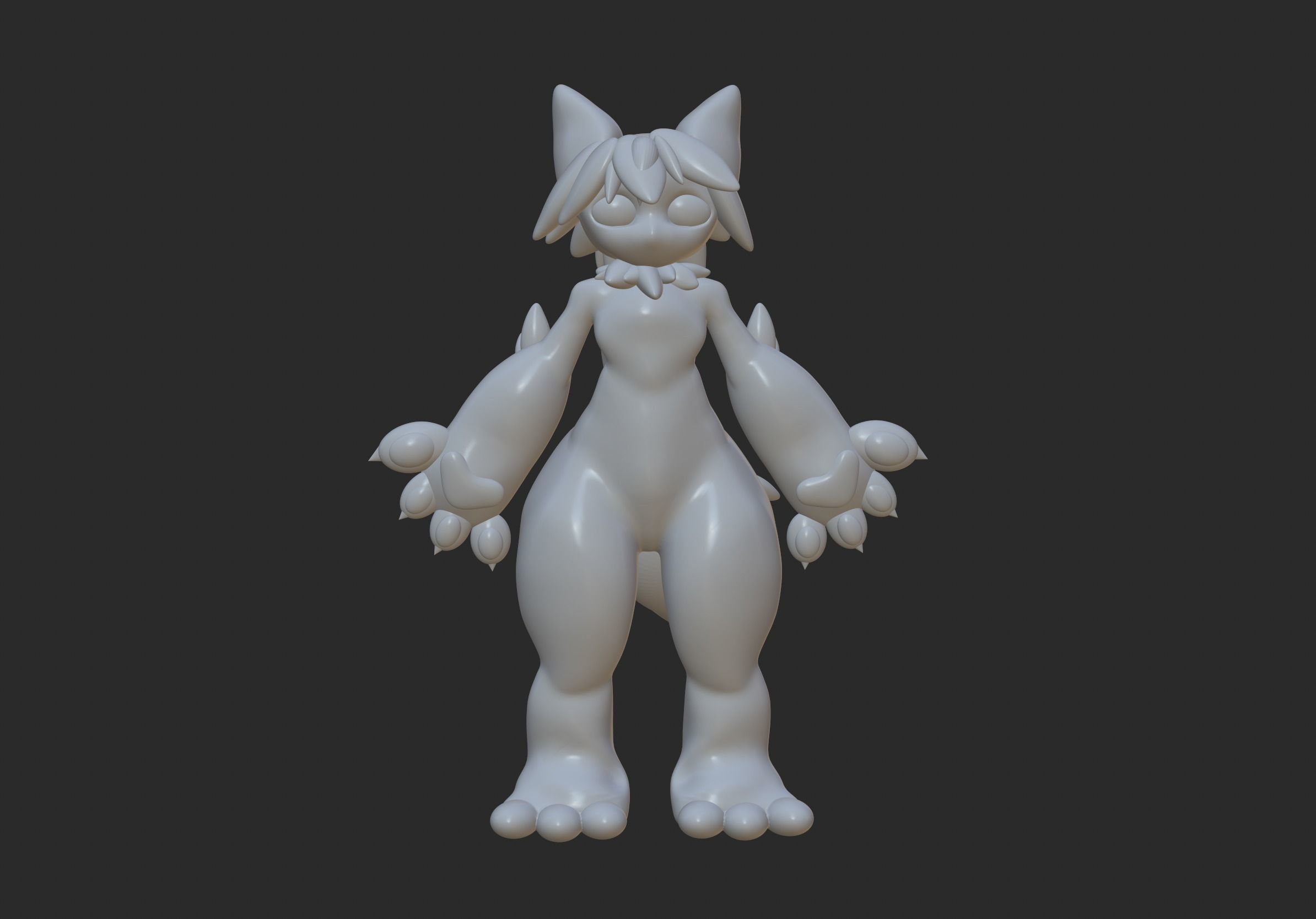 Kemono Furry 3D Full Body Base Model 3D model_1