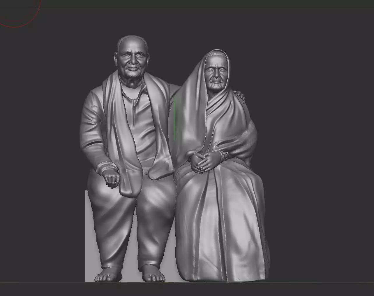 old couple miniature 3D print model
