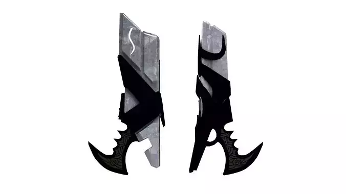 League of Legends-Lucian dual pistols 3D Model