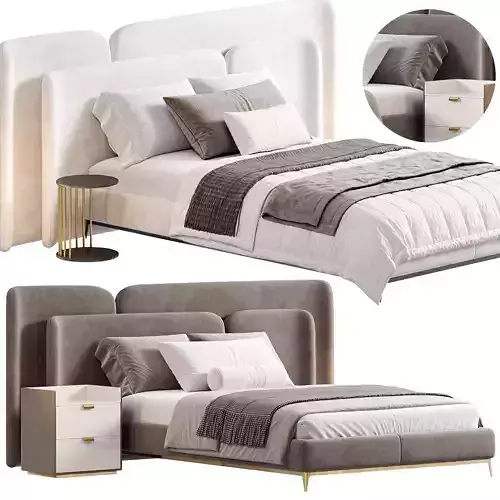 Lauren mini Bed by thehighwall 3D model