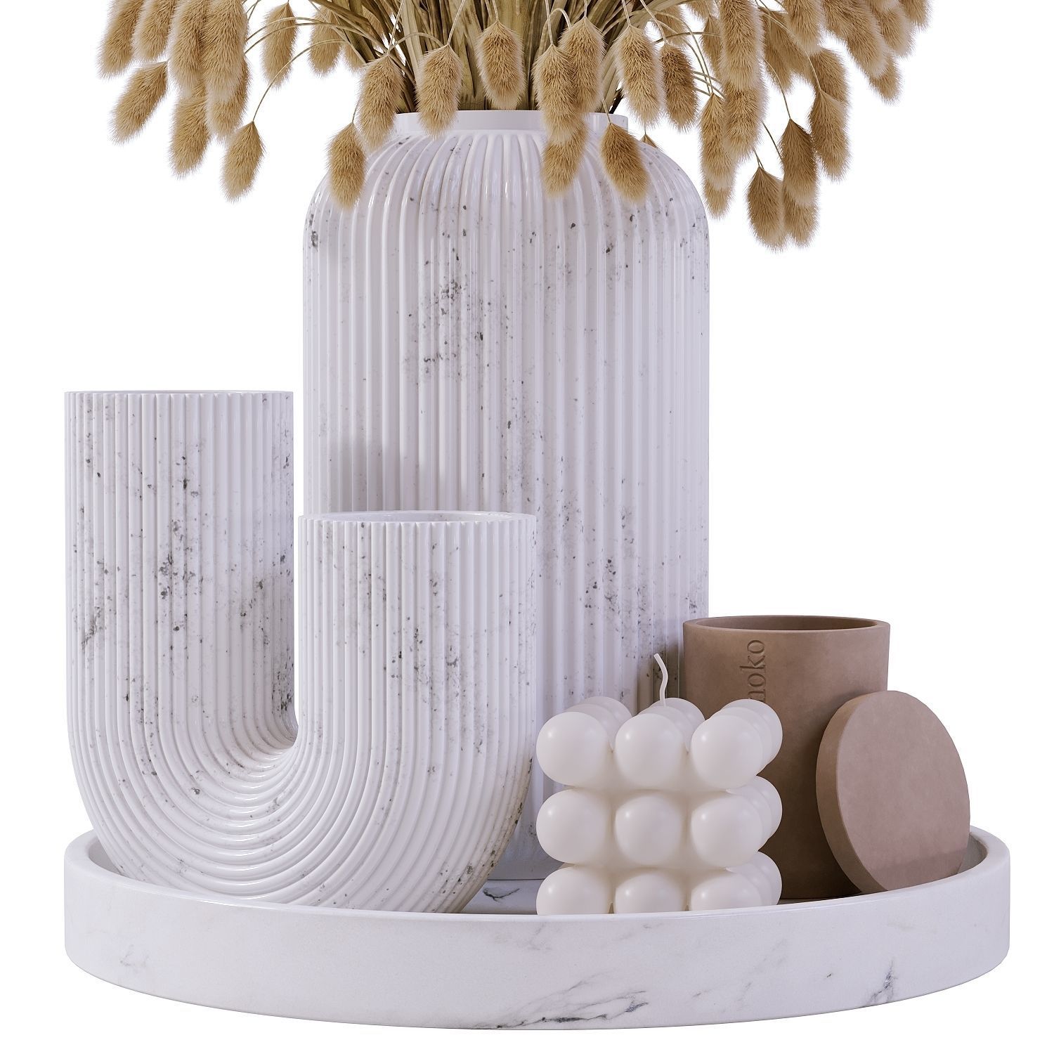 Decorative set 4 3D model_1